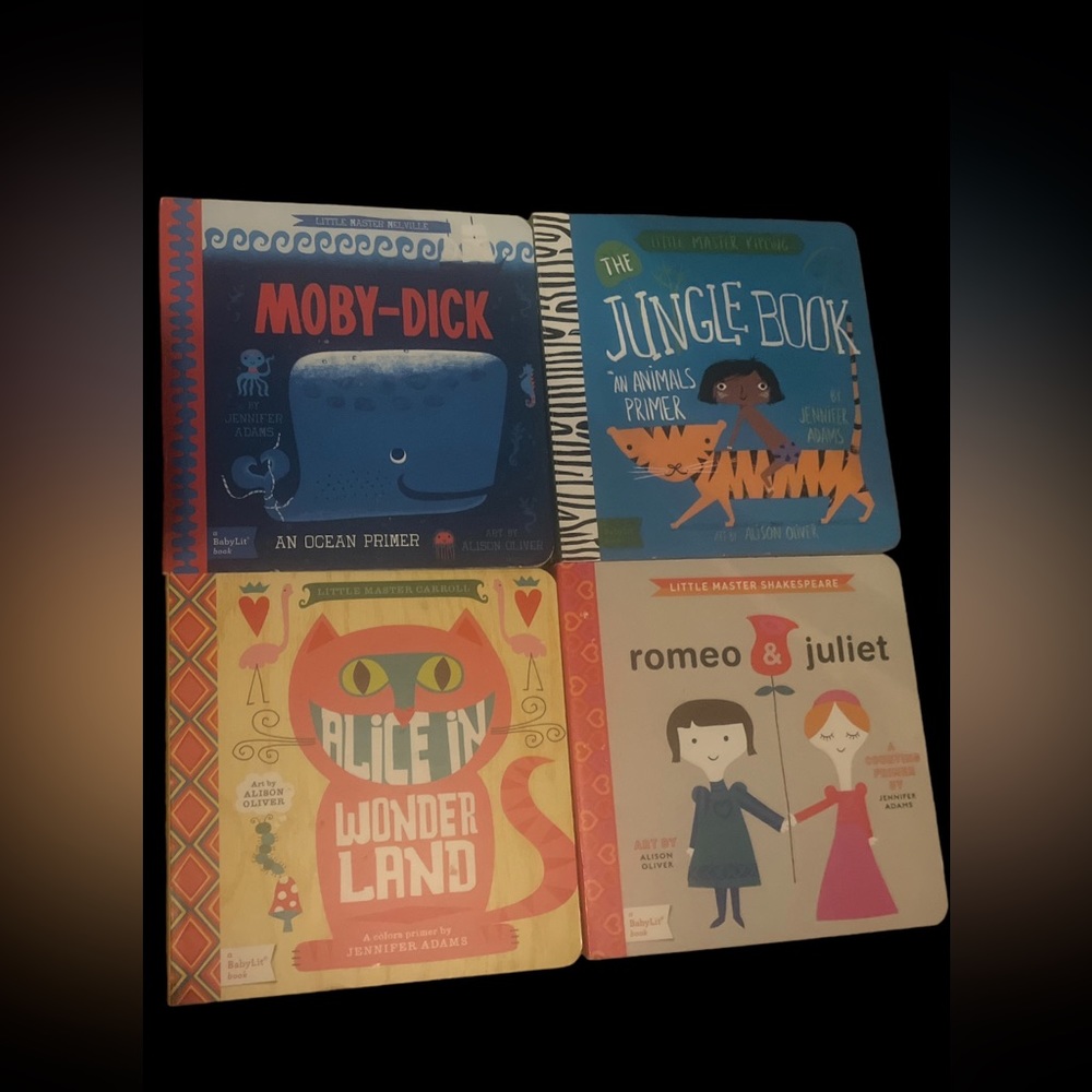 set of 4 baby lit books! new